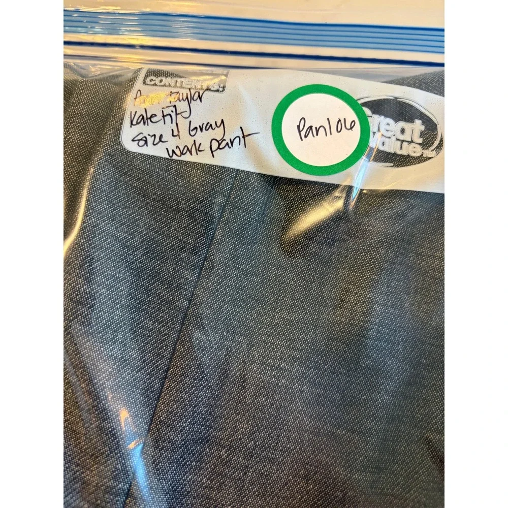 Ann Taylor The Ankle Pant Gray Textured Slim Tapered Dress Pants Womens 6